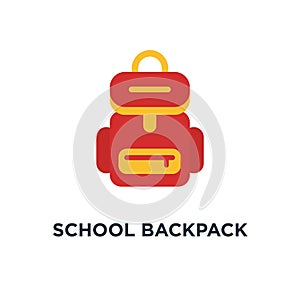 school backpack icon. education concept symbol design, vector il