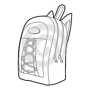 School backpack icon outline