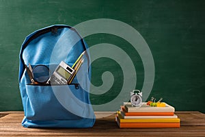 School bag backpack supplies and stationery accessory