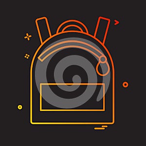 School bag icon design vector