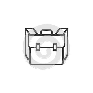 School bag, knapsack line icon