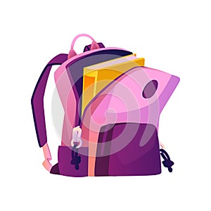 School bag with open pocket, rucksack for girl