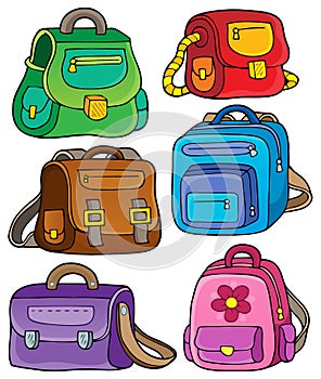 School bags theme set 1