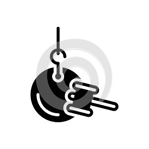 Black solid icon for School Bell, school and sound