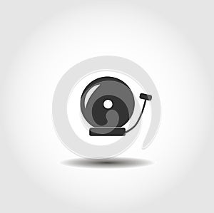 School bell vector icon. education design element