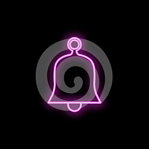 School bell neon icon. Simple thin line, outline vector of school icons for ui and ux, website or mobile application