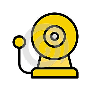 School bell vector, Back to school filled design icon