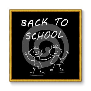 School blackboard back to school