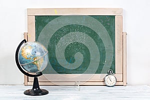 School board , globe and watches