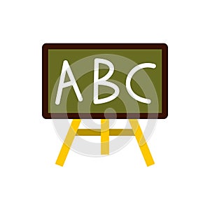 School board icon, flat style