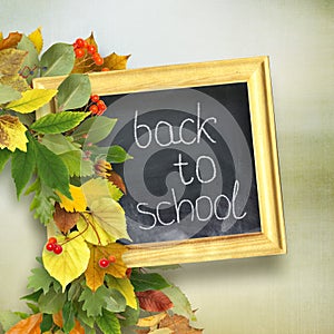 School board with the inscription `back to school`