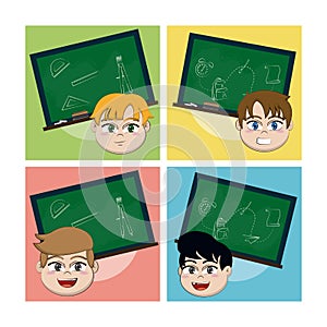 School boys cartoons