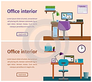 School building and bus. Vector graphic.