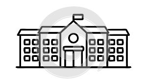 School Building for Education and Learning, vector design Generative AI