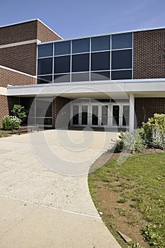 School building entrance