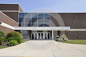 School building entrance