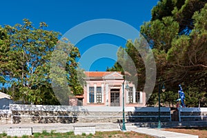 The school building in Ereikoussa island, Greece