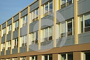 School building exterior architecture facade modern public structure