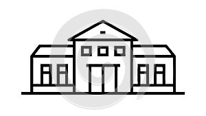 School Building Icon: Education, Learning, and Academic Institution, vector design Generative AI