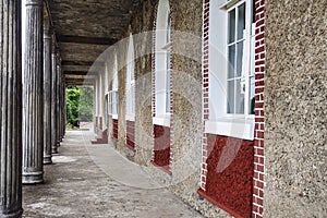 School building next to the bay at Leaper`s Hill, Grenada, Lesser Antilles