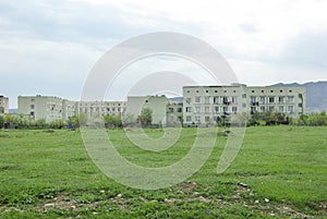 School building in a poor district in Rustavi