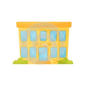 School building, school education and knowledge vector Illustration on a white background