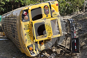 School bus in accident