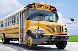 School bus on blacktop