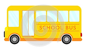 School bus cartoon animated vector png illustration clipart isolated design