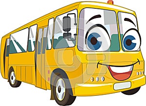 School bus cartoon image in vector
