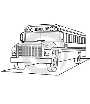 School bus coloring page