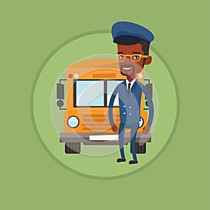 School bus driver vector illustration.