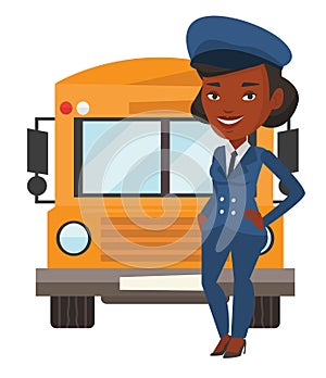 School bus driver vector illustration.