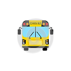 School bus flat icon, student transport