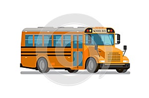 School bus. Flat style, vector illustration