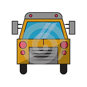 School bus frontview symbol