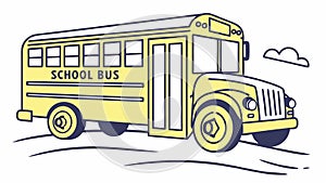 School Bus Icon Back to School Education Concept, vector design Generative AI