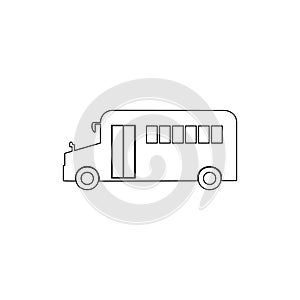 school bus outline icon. Element of car type icon. Premium quality graphic design icon. Signs and symbols collection icon for