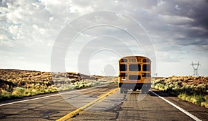 School bus on the road