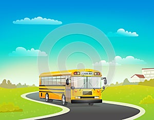 School bus on road