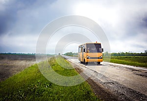 School bus on the road