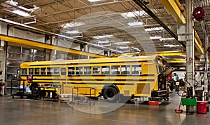 School Bus in the shop