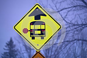 School bus sign