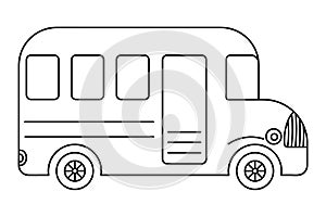 School bus. Sketch. Vector illustration. Vehicles that take children to school.