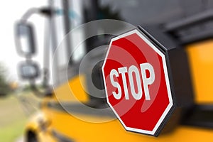 School Bus Stop Sign photo