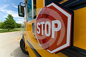 School bus stop sign