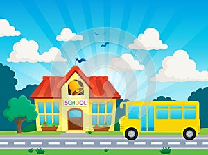 School and bus theme image 2
