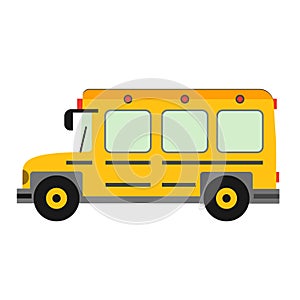 School bus transport vector icon illustration.