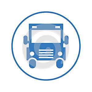 School bus, transportation, car, blue vehicle icon