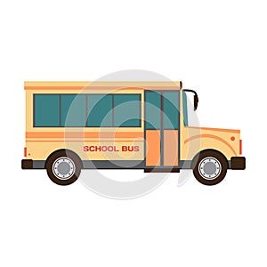 School bus vector illustration flat cartoon